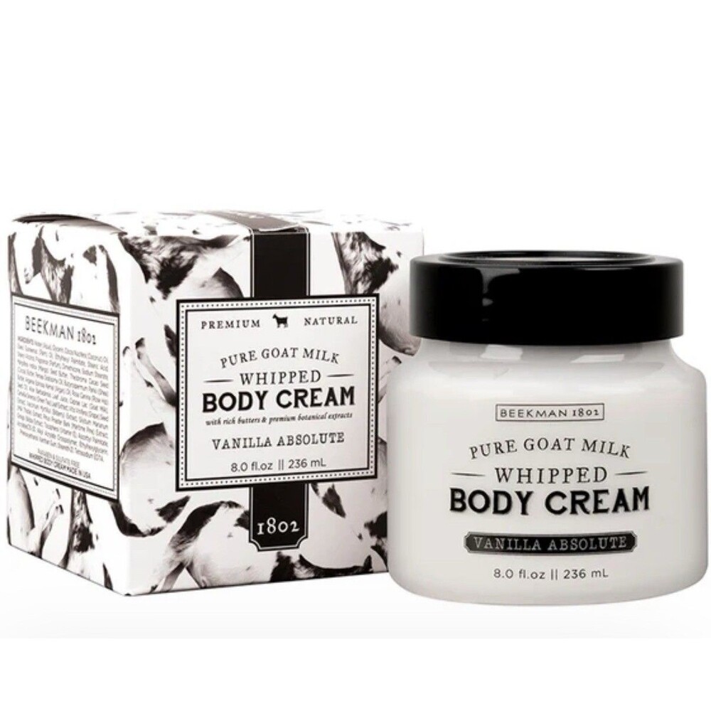 Beekman 1802 Pure Goat Milk Whipped Body Cream Vanilla Absolute 8 oz 236 ml New
